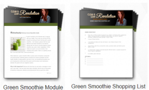 green smoothie module and shopping list