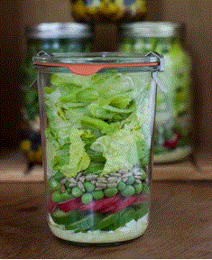 spring pea and romaine