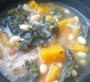 butternut squash kale white bean soup
