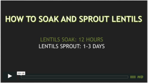 how to soak lentils