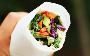 rainbow veggie wrap