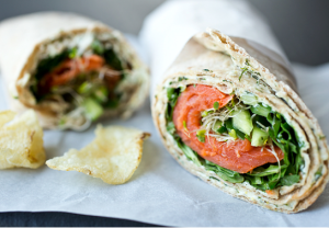 smoked salmon wrap