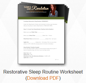 restorative sleep routine